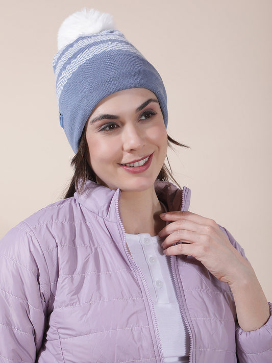 Women's Colourblock Woolen Cap