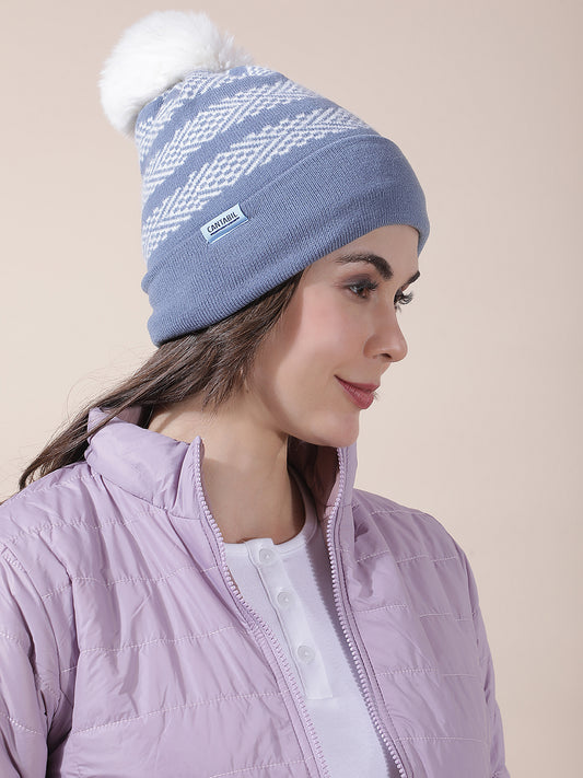 Women's Colourblock Woolen Cap