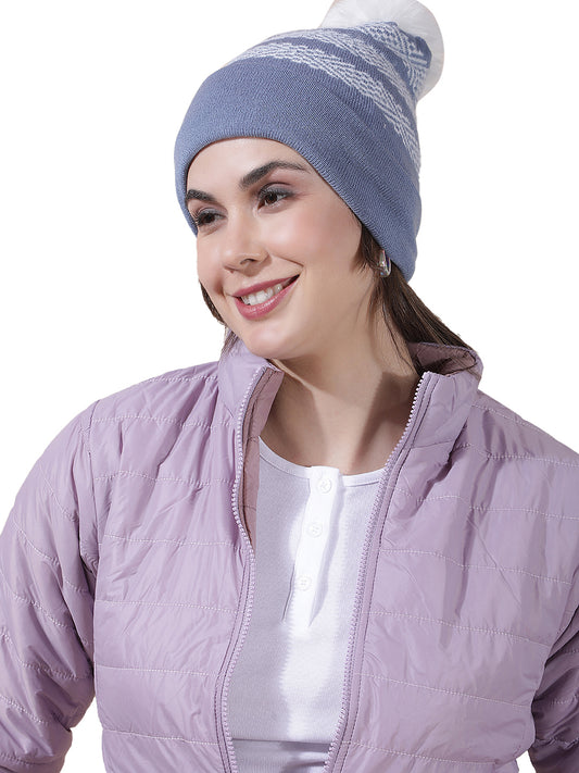 Women's Colourblock Woolen Cap