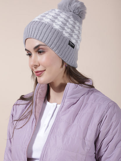 Women's Colourblock Woolen Cap