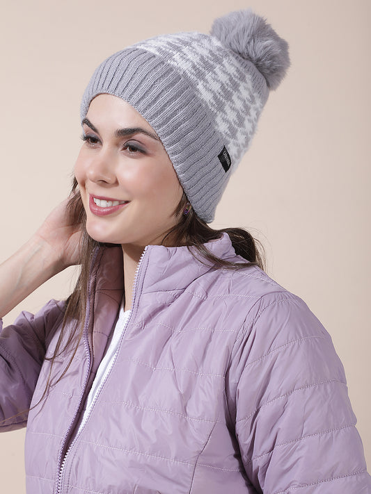 Women's Colourblock Woolen Cap
