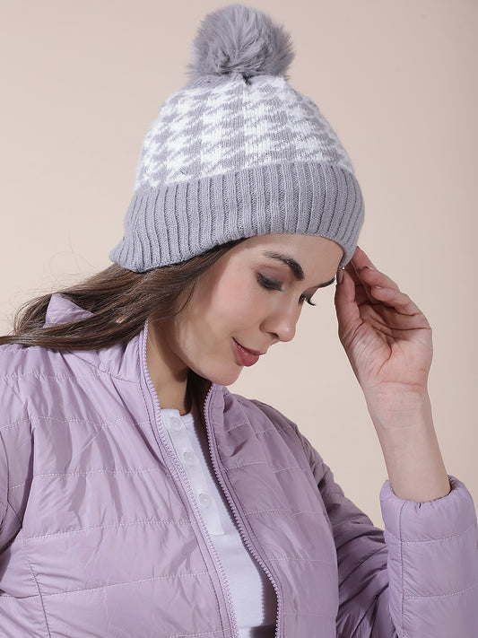 Women's Colourblock Woolen Cap