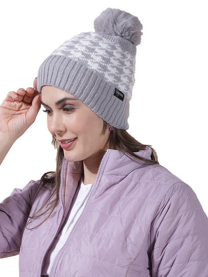 Women's Colourblock Woolen Cap