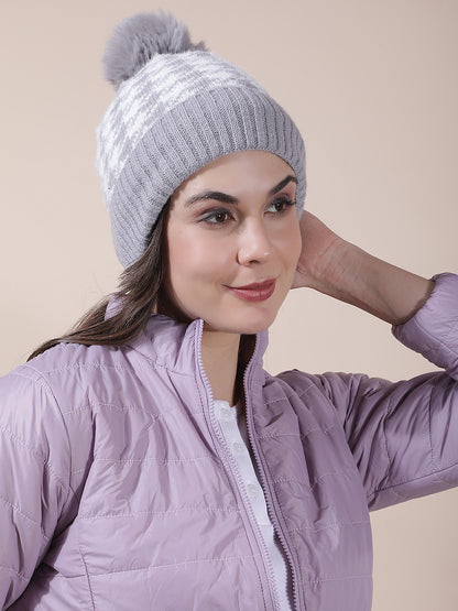 Women's Colourblock Woolen Cap
