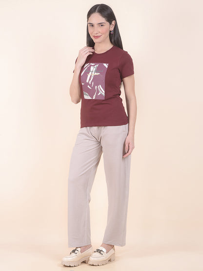 Track Pants for Women | Breathable & Soft with Color Fastness Regular Fit Cotton Blend Fabric Solid Pattern Drawstring Closure