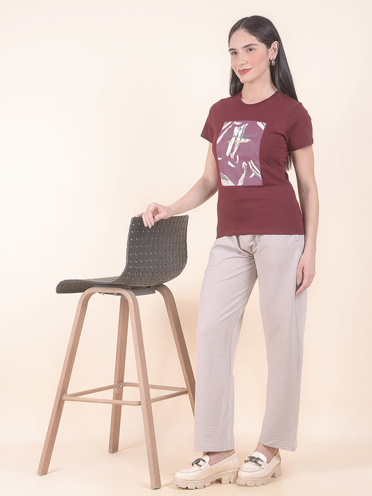 Track Pants for Women | Breathable & Soft with Color Fastness Regular Fit Cotton Blend Fabric Solid Pattern Drawstring Closure