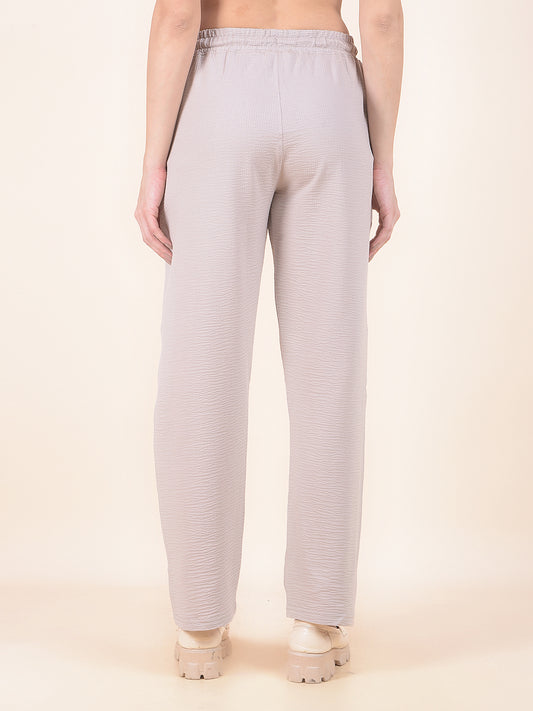 Track Pants for Women | Breathable & Soft with Color Fastness Regular Fit Cotton Blend Fabric Solid Pattern Drawstring Closure