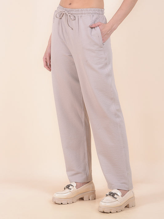 Track Pants for Women | Breathable & Soft with Color Fastness Regular Fit Cotton Blend Fabric Solid Pattern Drawstring Closure