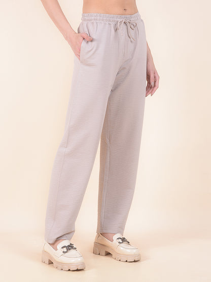 Track Pants for Women | Breathable & Soft with Color Fastness Regular Fit Cotton Blend Fabric Solid Pattern Drawstring Closure