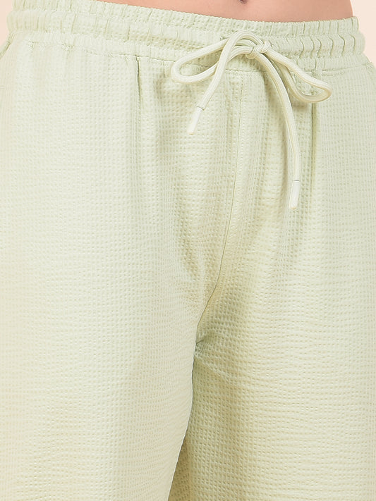 Track Pants for Women | Breathable & Soft with Color Fastness Regular Fit Cotton Blend Fabric Solid Pattern Drawstring Closure