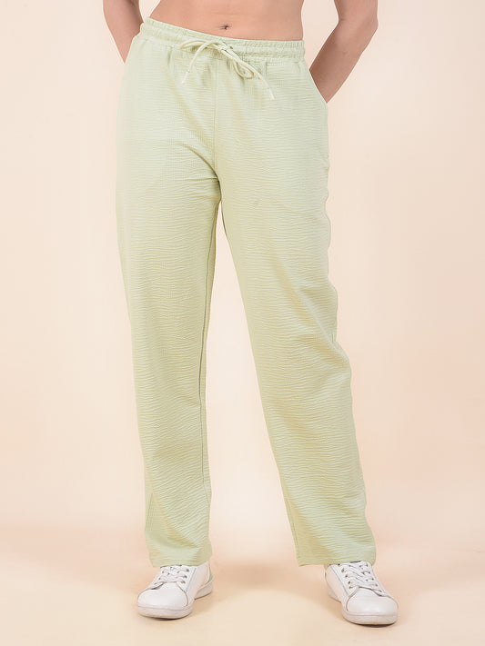 Track Pants for Women | Breathable & Soft with Color Fastness Regular Fit Cotton Blend Fabric Solid Pattern Drawstring Closure