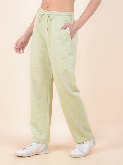 Track Pants for Women | Breathable & Soft with Color Fastness Regular Fit Cotton Blend Fabric Solid Pattern Drawstring Closure