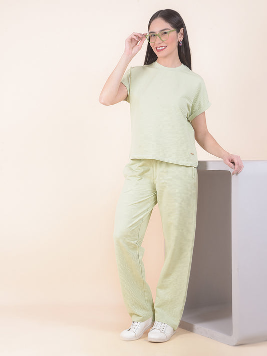 T-Shirt for Women l Breathable & Soft with Color Fastness Regular Fit Round Neck Poly Cotton Fabric Solid Pattern