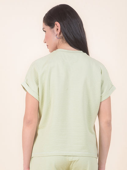 T-Shirt for Women l Breathable & Soft with Color Fastness Regular Fit Round Neck Poly Cotton Fabric Solid Pattern