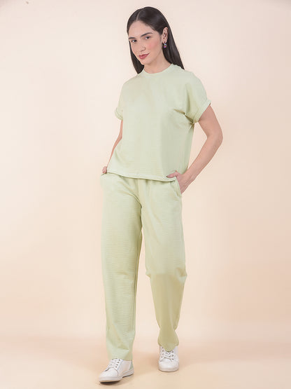 T-Shirt for Women l Breathable & Soft with Color Fastness Regular Fit Round Neck Poly Cotton Fabric Solid Pattern