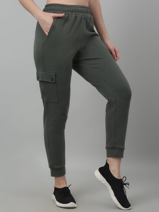 Women's Casual  Olive Green Ankle length Mid rise Jogger Pants