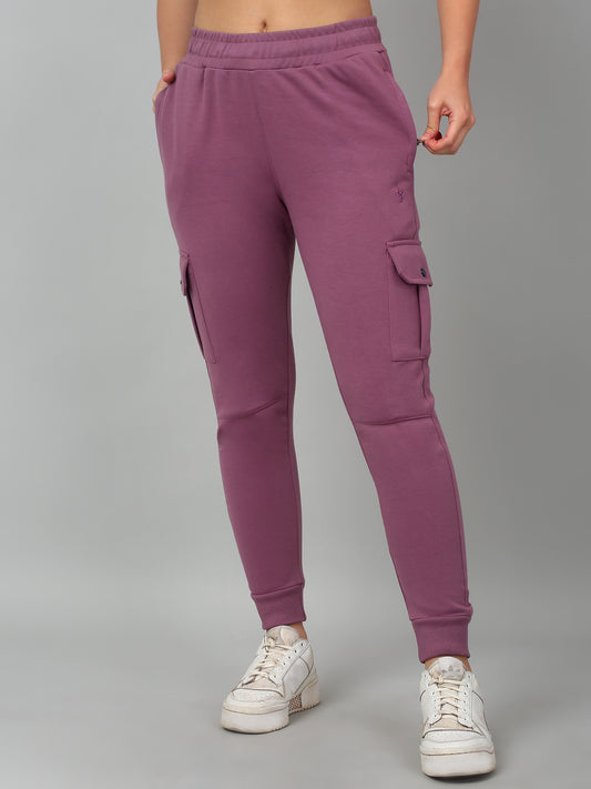 Women's Casual  Mauve Ankle length Mid rise Jogger Pants