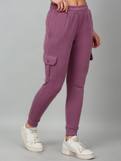 Women's Casual  Mauve Ankle length Mid rise Jogger Pants