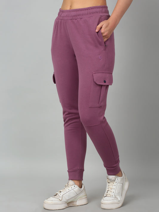 Women's Casual  Mauve Ankle length Mid rise Jogger Pants