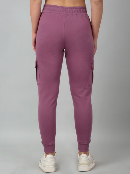 Women's Casual  Mauve Ankle length Mid rise Jogger Pants