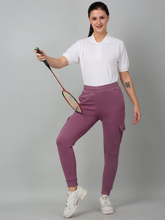 Women's Casual  Mauve Ankle length Mid rise Jogger Pants