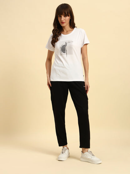 Track Pants for Women | Breathable & Soft with Color Fastnes Regular Fit Poly Cotton Fabric Solid Pattern Elasticated Closure