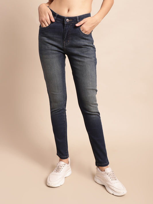 Cantabil Women Blue Skin Fit Jeans (7137961312395)