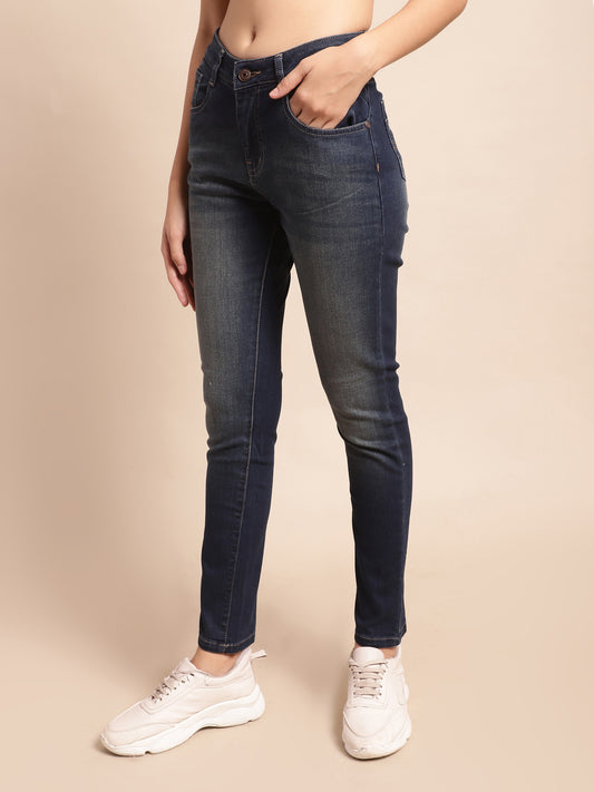 Cantabil Women Blue Skin Fit Jeans (7137961312395)