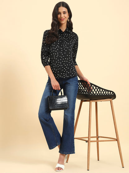 Women's Blue Solid Regular Fit Casual Jeans