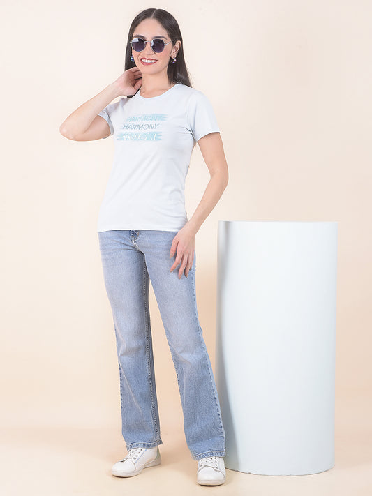 Denim Jeans for Women | Breathable & Soft with Color Fastness Boot Cut Cotton Blend Fabric Solid Pattern Button Closure