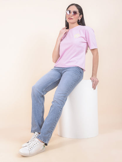 Denim Jeans for Women | Breathable & Soft with Color Fastness Straight Cut Cotton Blend Fabric Solid Pattern Button Closure