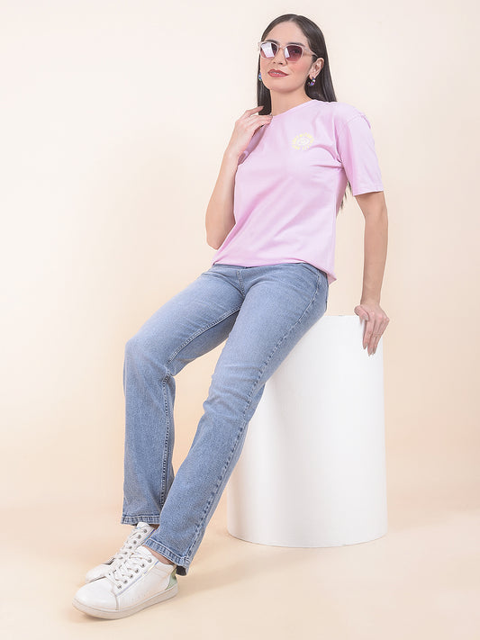 Denim Jeans for Women | Breathable & Soft with Color Fastness Straight Cut Cotton Blend Fabric Solid Pattern Button Closure
