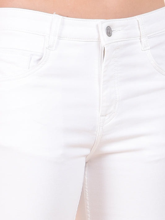Denim Jeans for Women | Breathable & Soft with Color Fastness Boot Cut Cotton Blend Fabric Solid Pattern Button Closure