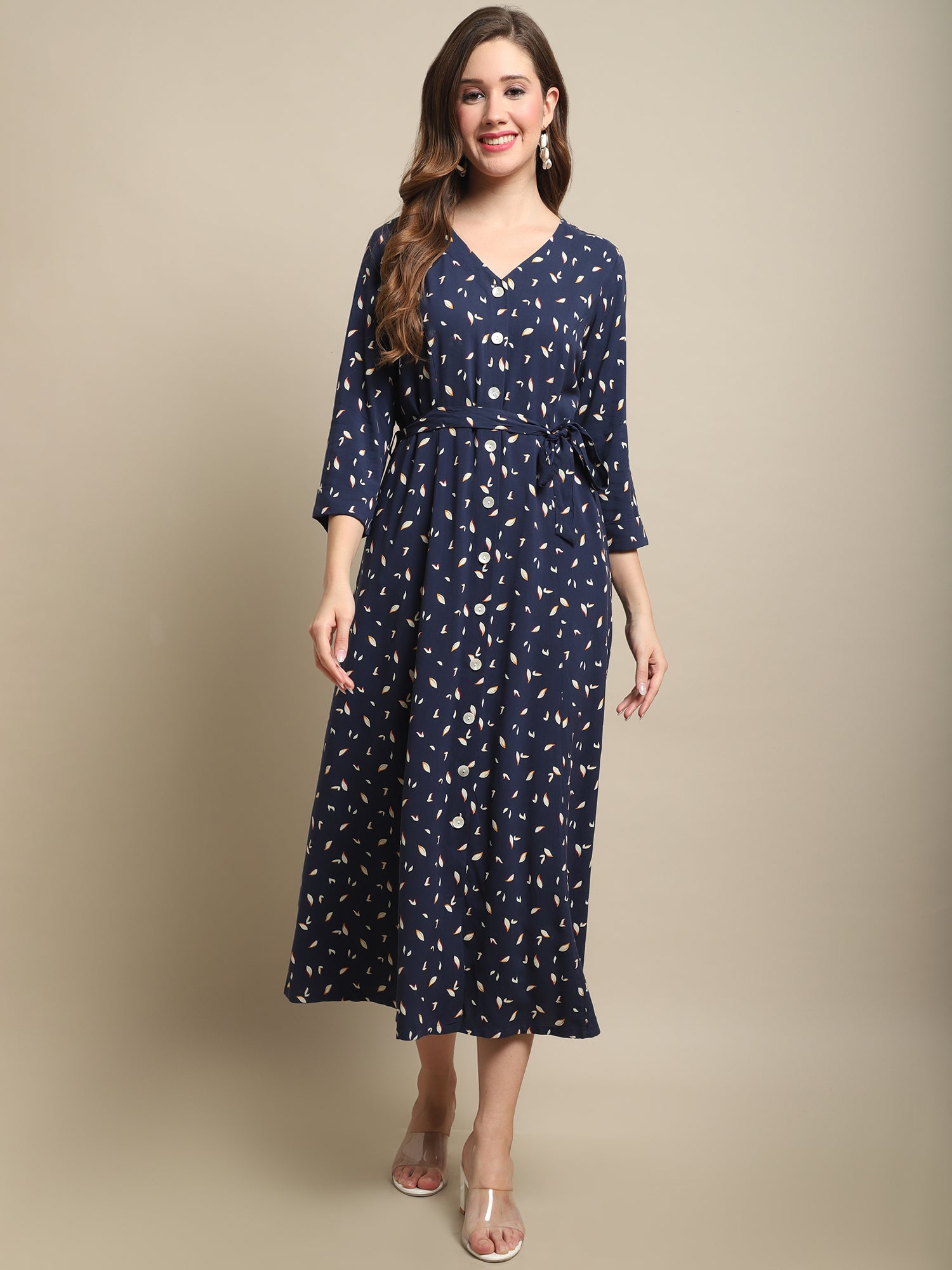 Cantabil Women Navy Dress (7121574953099)