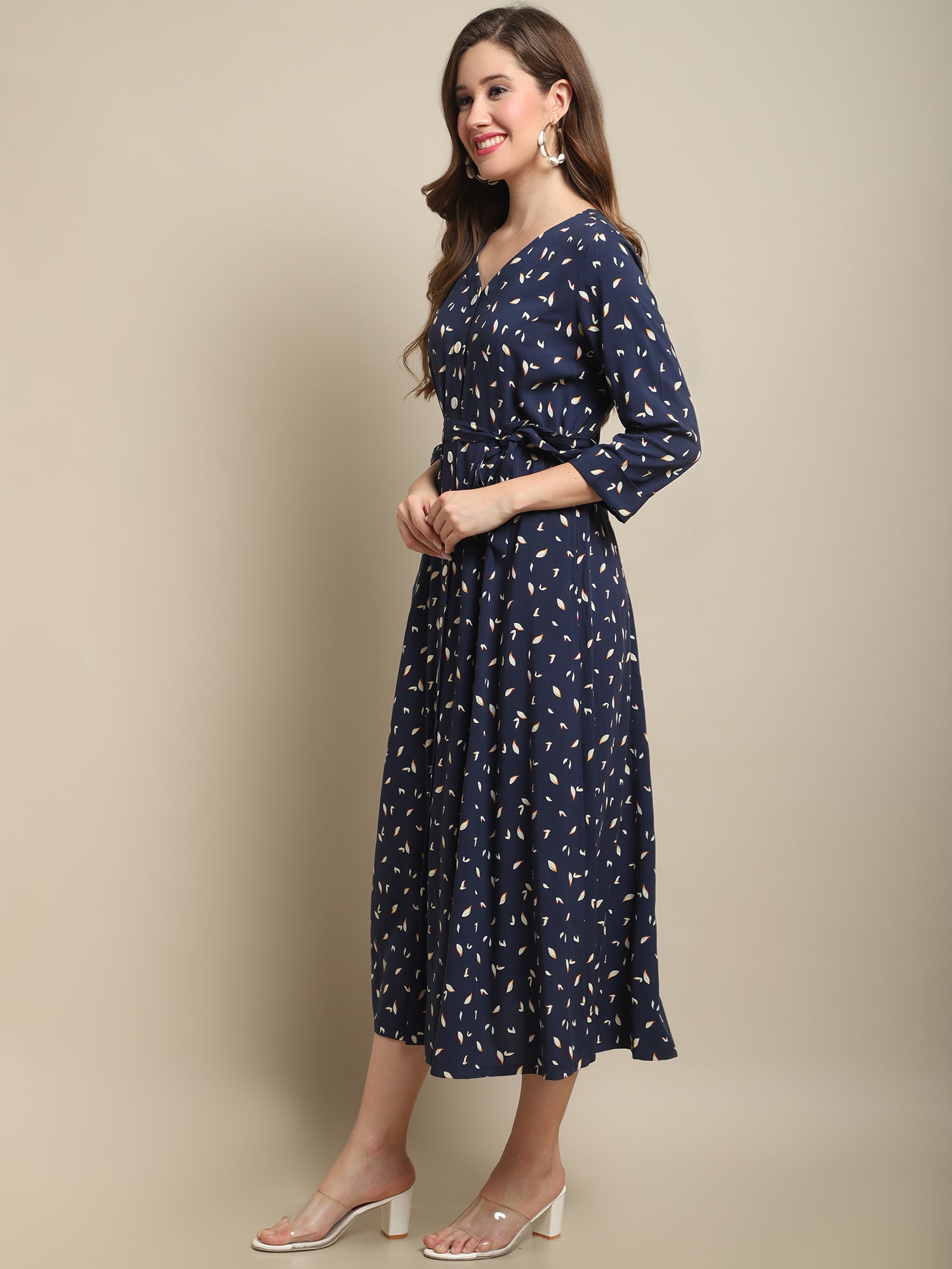 Cantabil Women Navy Dress (7121574953099)