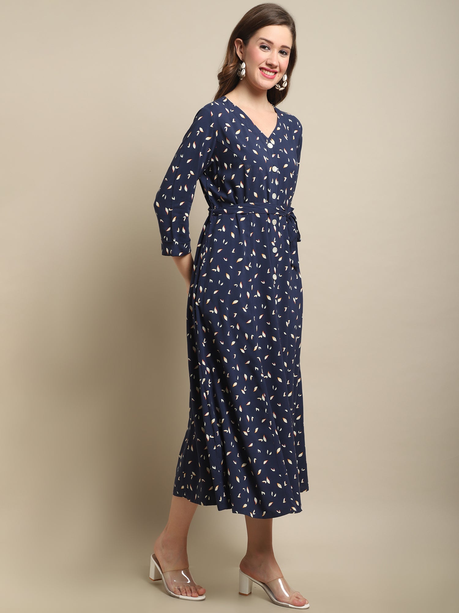 Cantabil Women Navy Dress (7121574953099)