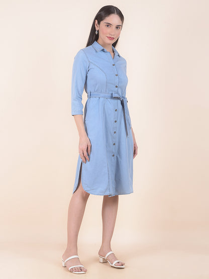 Dress for Women | Breathable & Soft with Color Fastness Regular Fit Cotton Fabric Solid Pattern