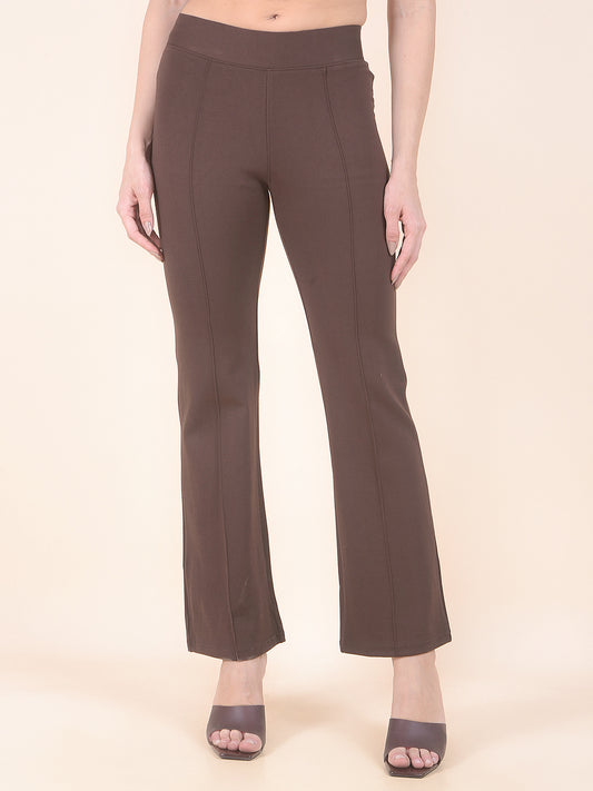 Jegging for Women | Breathable & Soft with Color Fastness Regular Fit Cotton Blend Fabric Solid Pattern Elasticated Closure
