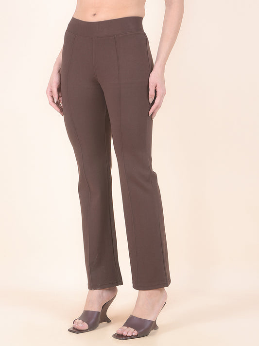 Jegging for Women | Breathable & Soft with Color Fastness Regular Fit Cotton Blend Fabric Solid Pattern Elasticated Closure