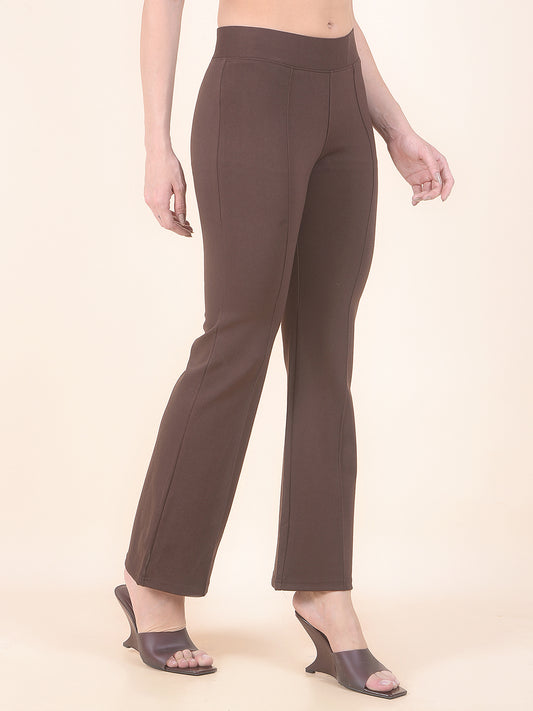Jegging for Women | Breathable & Soft with Color Fastness Regular Fit Cotton Blend Fabric Solid Pattern Elasticated Closure