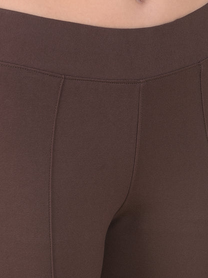 Jegging for Women | Breathable & Soft with Color Fastness Regular Fit Cotton Blend Fabric Solid Pattern Elasticated Closure