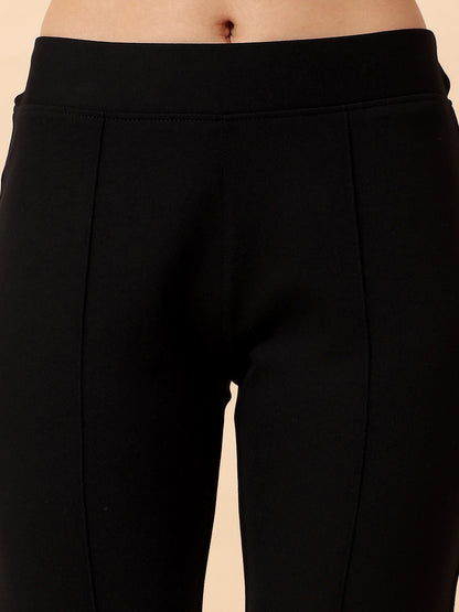 Jegging for Women | Breathable & Soft with Color Fastness Regular Fit Knitted Fabric Solid Pattern Elasticated