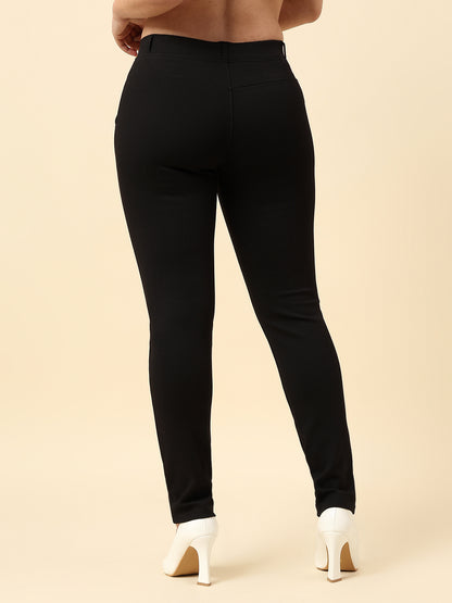 Jegging for Women | Breathable & Soft with Color Fastness Regular Fit Cotton Blend Fabric Solid Pattern Elasticated Closure