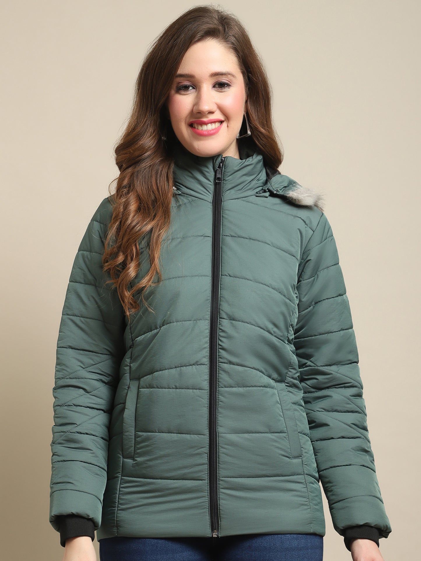 Cantabil Women Green Jacket (7121571709067)