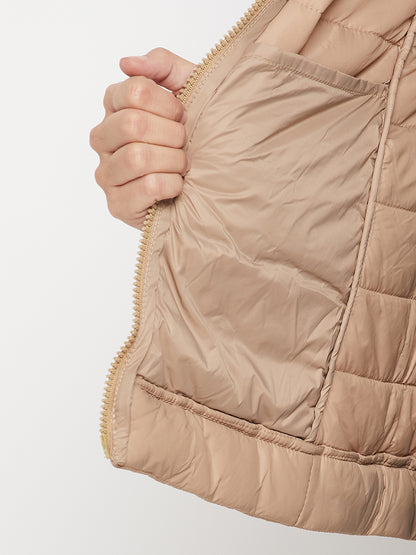 Women's Casual  Beige Quilted  Jacket