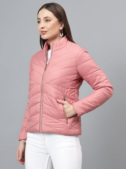 Women's Solid Pink Jacket