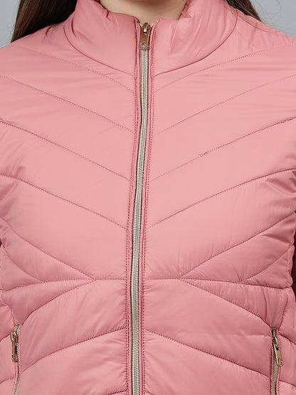 Women's Solid Pink Jacket