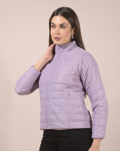 Reversible Jacket for Women | Premium Casual Jacket Regular Fit Mandarin Neck Nylon Fabric Solid Pattern