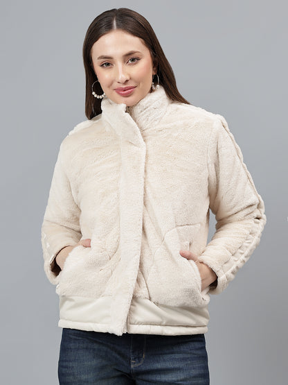 Women's Solid Ivory Jacket