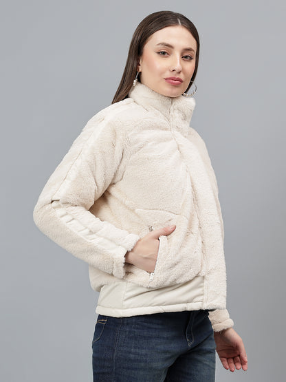 Women's Solid Ivory Jacket